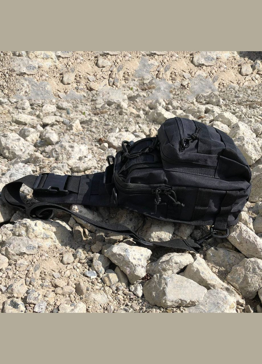 Якісна тактична сумка, укріплена чоловіча сумка, рюкзак тактична слінг. Колір: чорний No Brand (298567981)