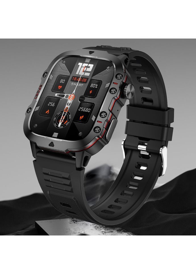 Смарт-часы Smart Expert Nano Rubber 2 ремешка Черный (3204) Lige (371121606)