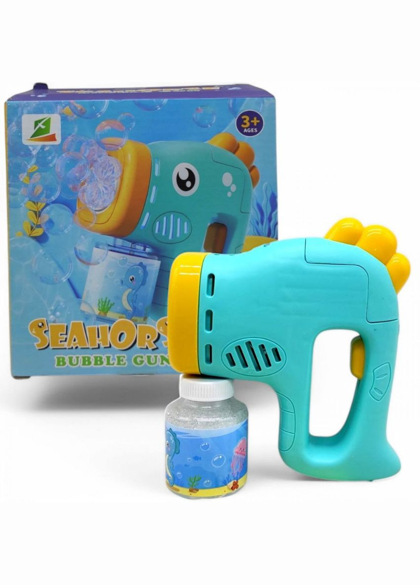 Пистолет с мыльными пузырями "Морской конек" на батарейках, подсветка MIC (332671010)