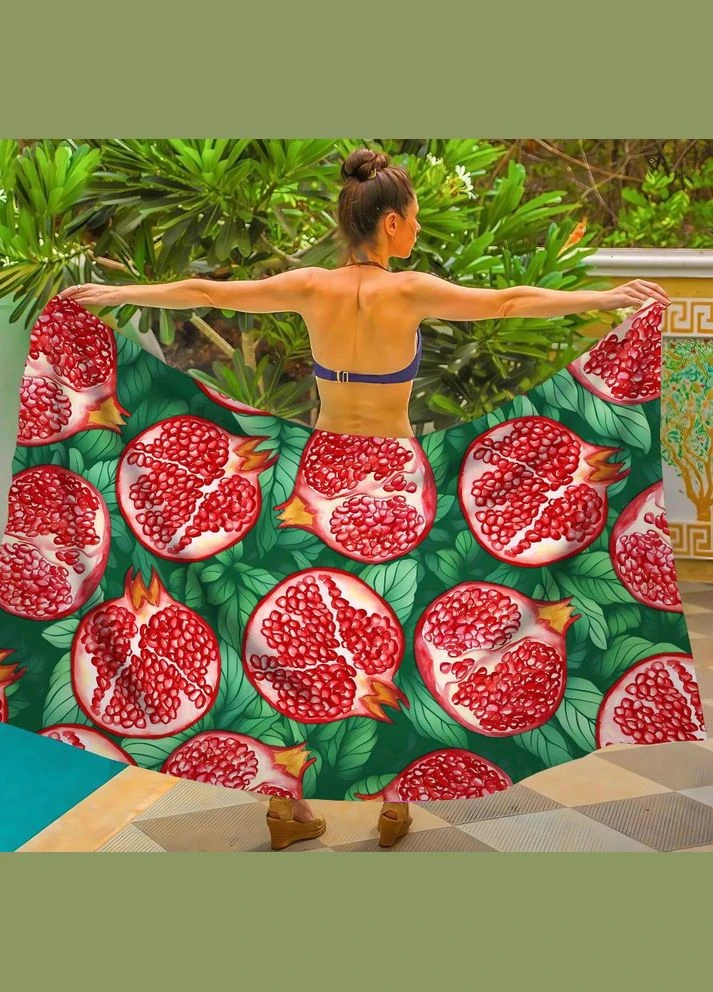 Парео пляжное с 3D принтом Juicy Ruby 31080 120х150 см FlexDress (336873579)