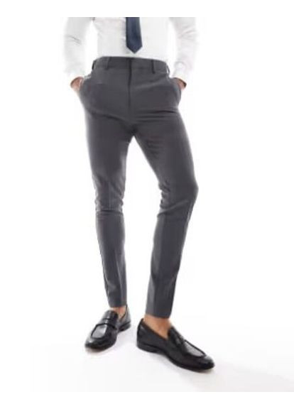 Серые кэжуал летние зауженные брюки Asos