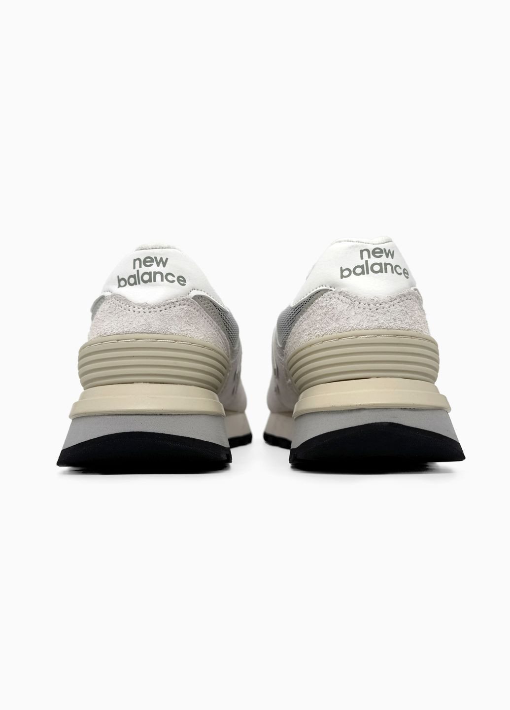 Белые демисезонные кроссовки мужские и женские new balance 574 white | нью беланс 574 белые No Brand