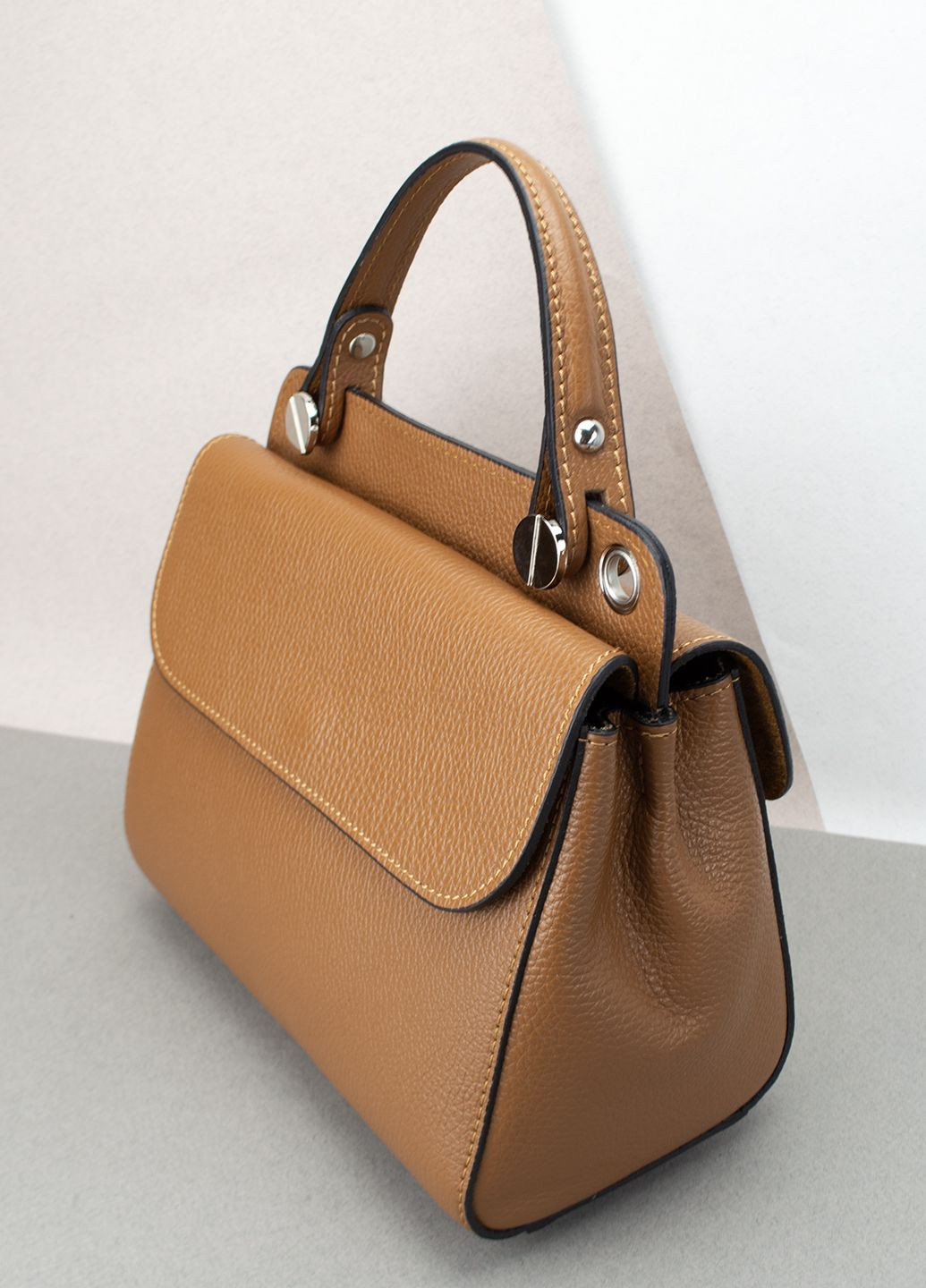 Сумка женская кожаная 03462 на 2 отделения темно-рыжая Virginia Conti (302793445)