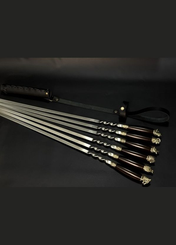 Набір шампурів у сагайні Люкс Звірі 6 предметів 47330168 NB Art (346152119)