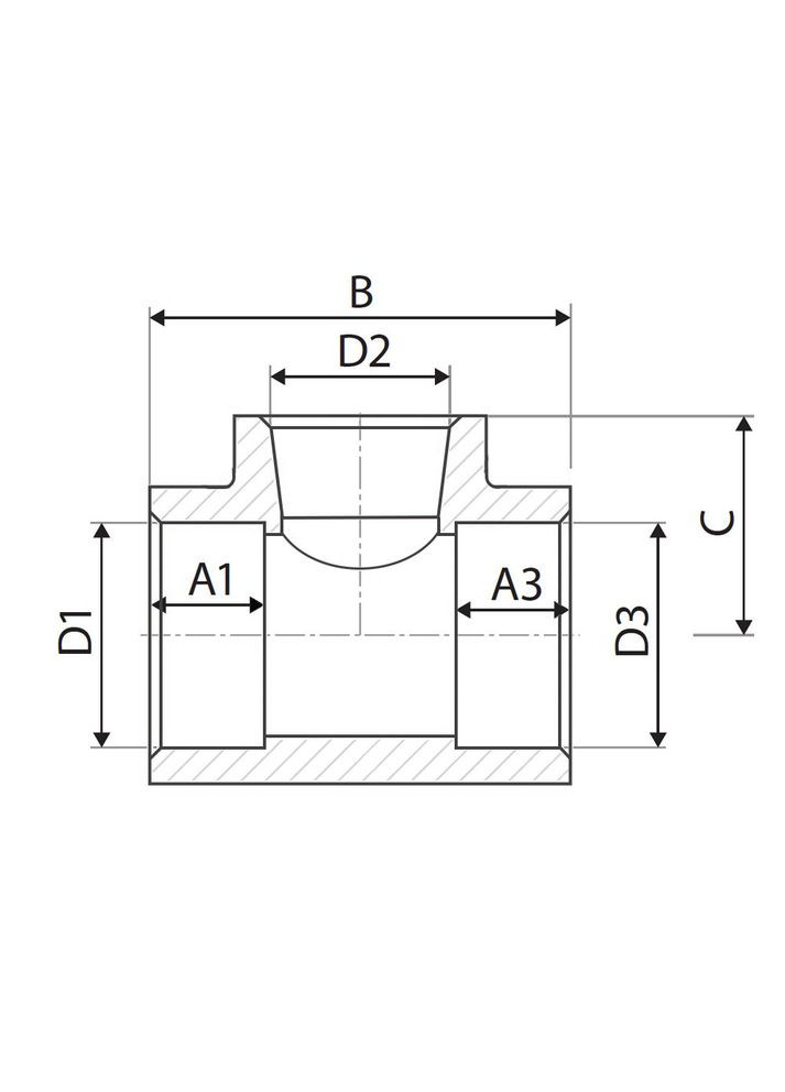 Трійник перехідний PP-r 75 x 32 x 75 мм ITAL (316095146)