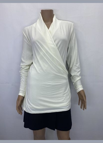 Молочна демісезонна блузка на запах Ralph Lauren