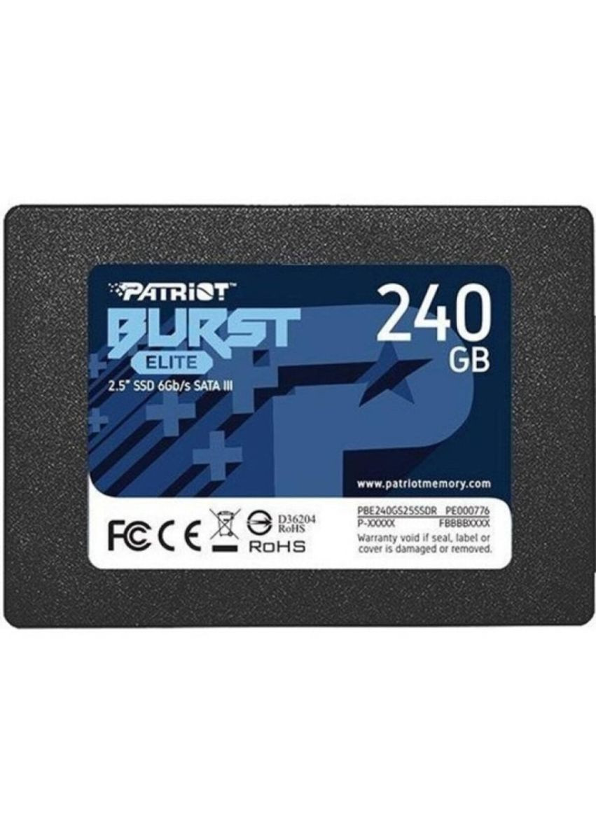Накопитель SSD 240GB 2.5" 7mm SATAIII TLC 3D Patriot Burst Elite (345105715)