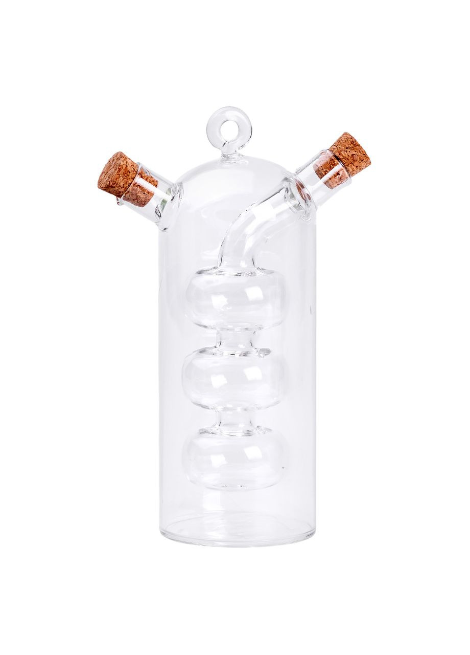 Бутылка для масла и уксуса 2 в 1 стеклянная 400 мл для оливкового, подсолнечного масла и уксуса Yiwu (354203259)