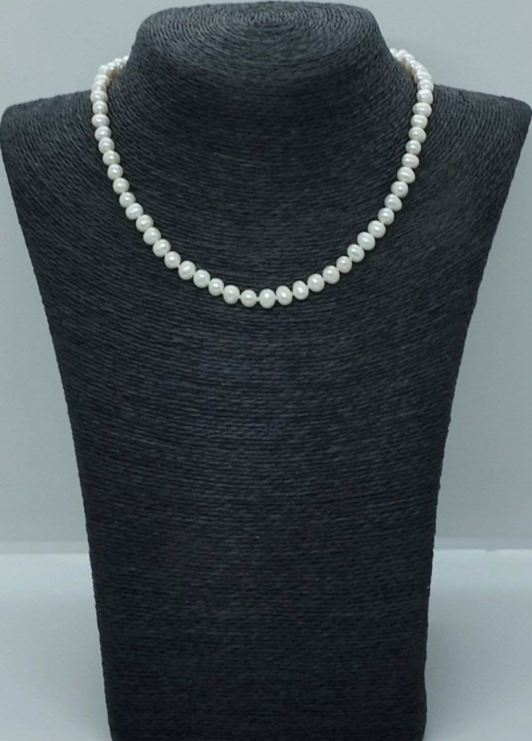 Бусы из натурального речного жемчуга белого цвета L=42 см Ø=6 мм No Brand (299153562)