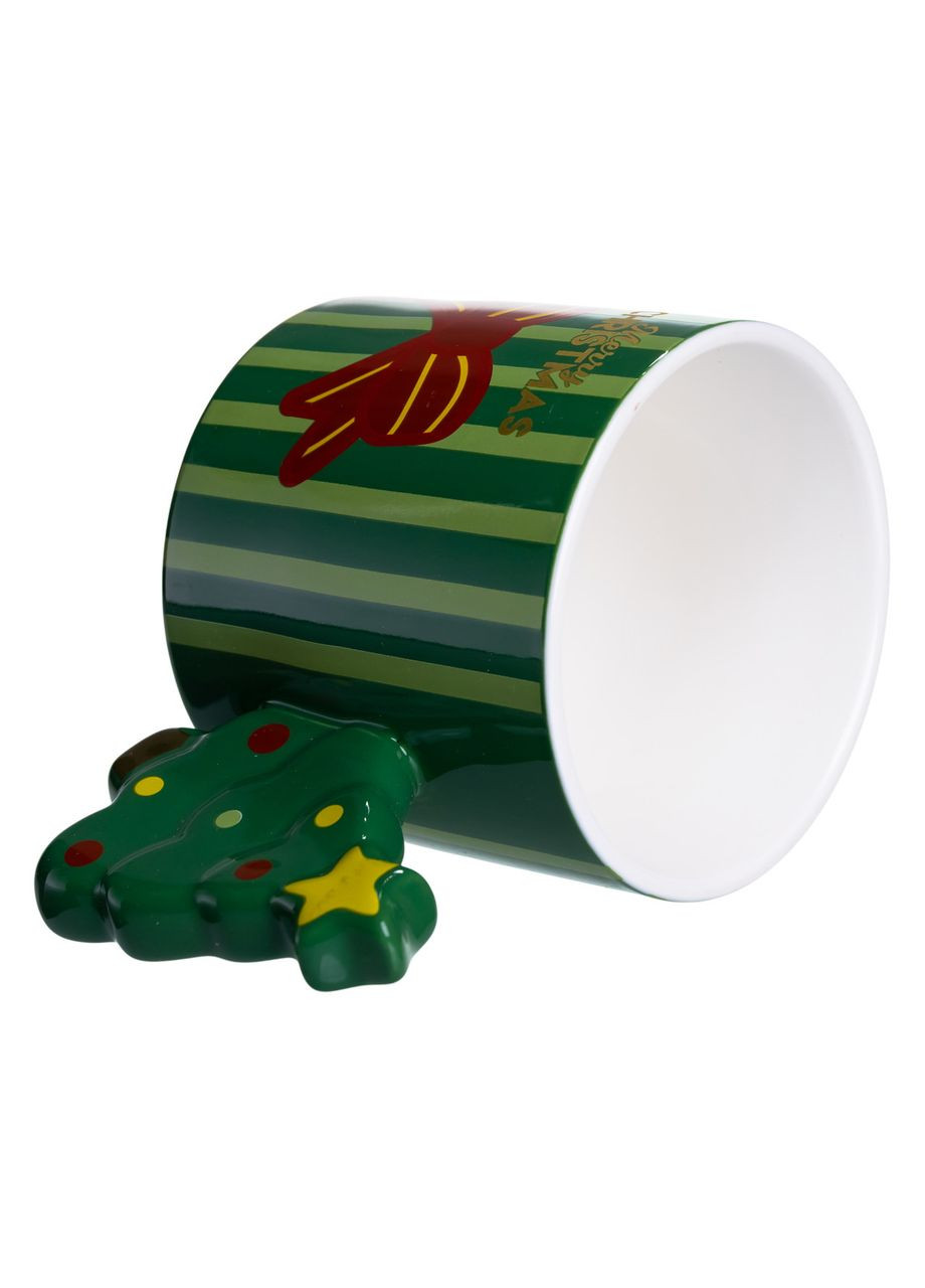 Чашка фарфоровая новогодняя Merry Christmas 350 (мл) Зеленая FM-CS-51GR Yiwu (370969091)