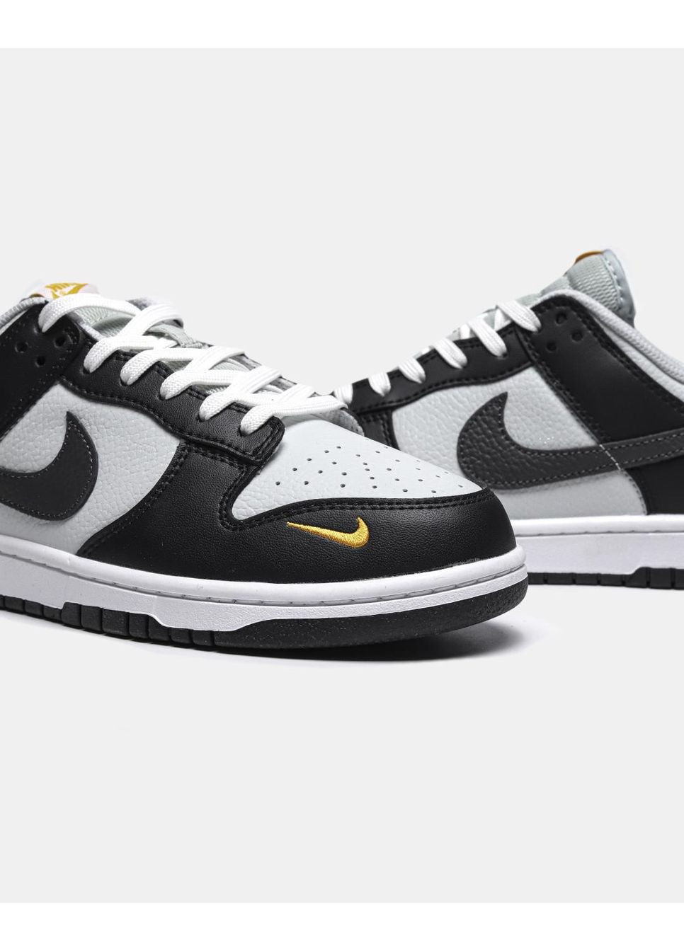 Чорні Осінні кросівки чоловічі nike dunk low mini swoosh - black total orange найк сб данк No Brand