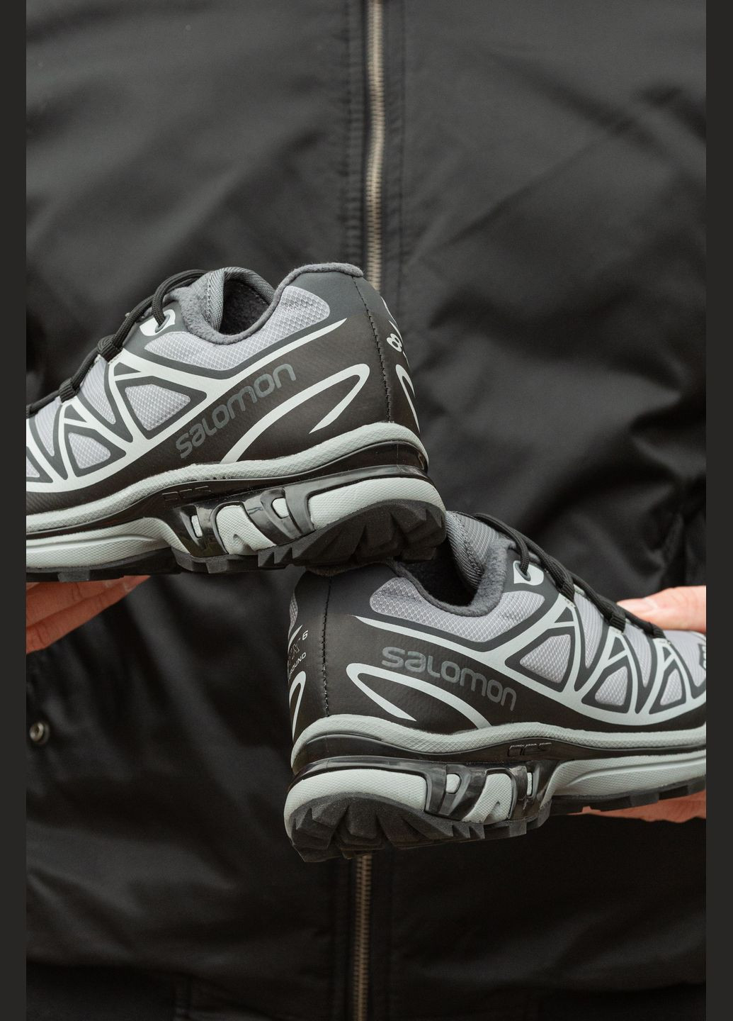 Серые зимние кроссовки зимние мужские salomon xt-6 winter gore-tex gray termo fleece | саломон хт-6 серые термо с флисом No Brand