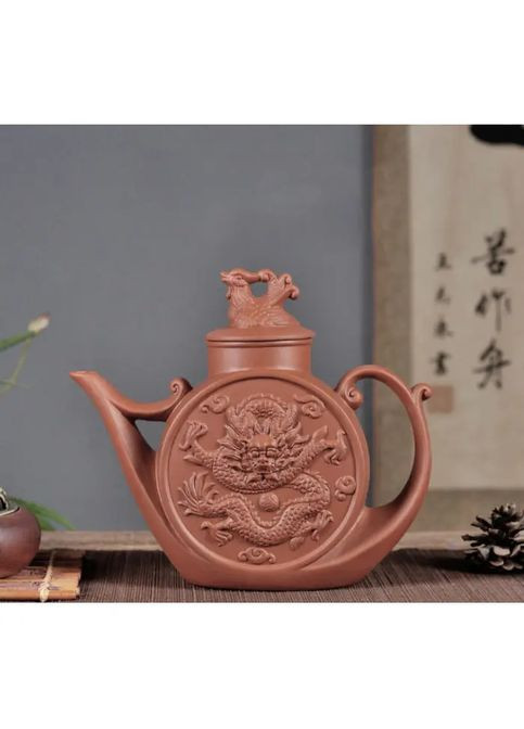 Чайник исин "Печатка Дракона" коричневый 1000мл. 710г 9200283 Tea Star (285119919)