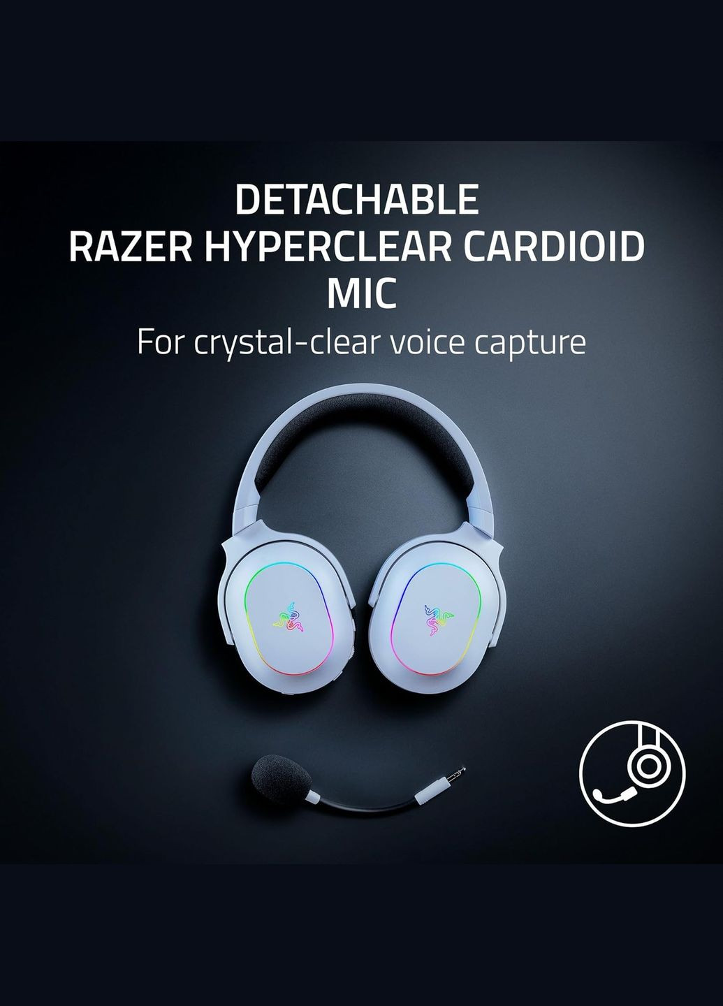 Гарнитура игровая Barracuda X Chroma, BT/WL, RGB, белый Razer (322843453)