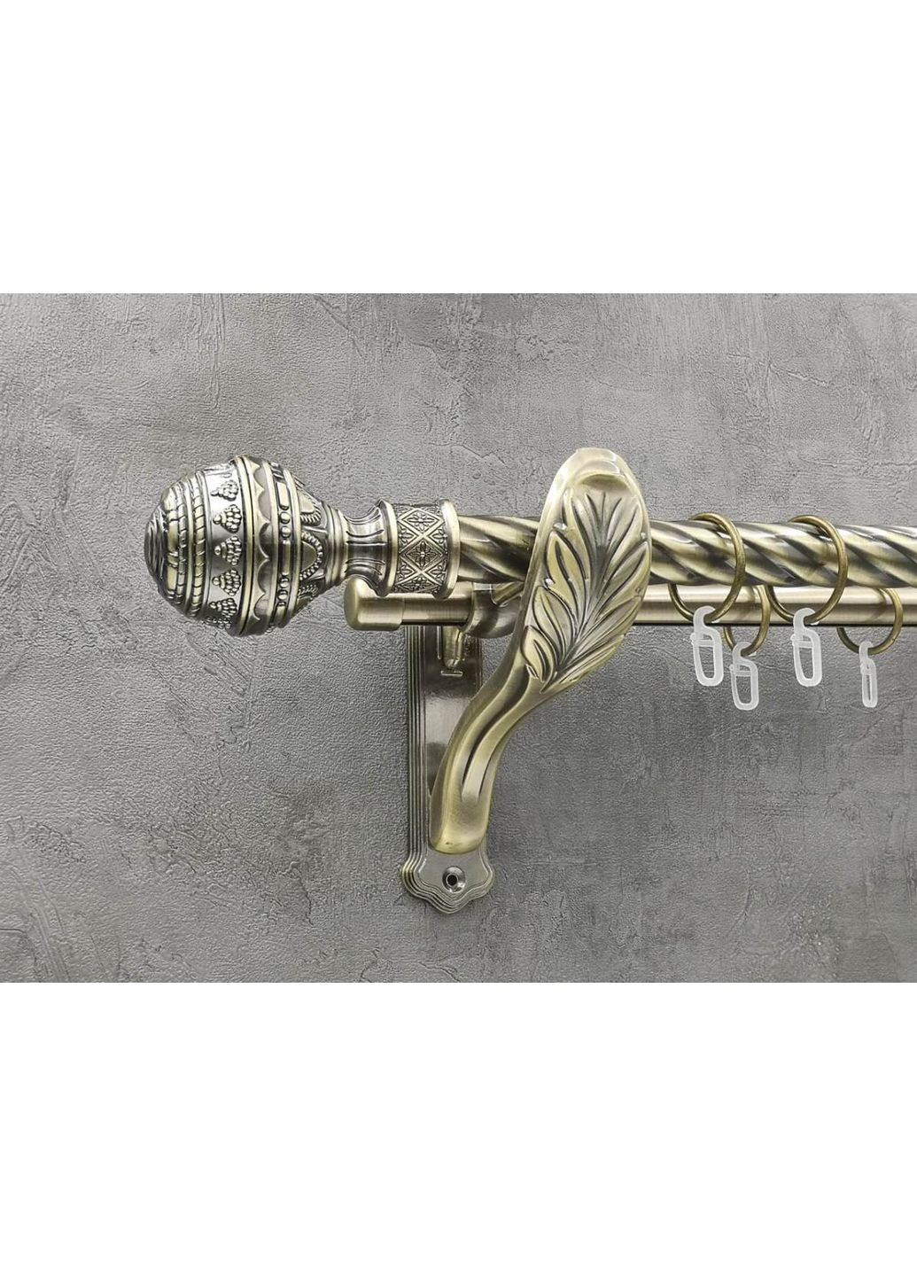 Карниз Арабеска витая штанга двойной ретро 25/19 мм 160 см Антик Quadrum (352782826)