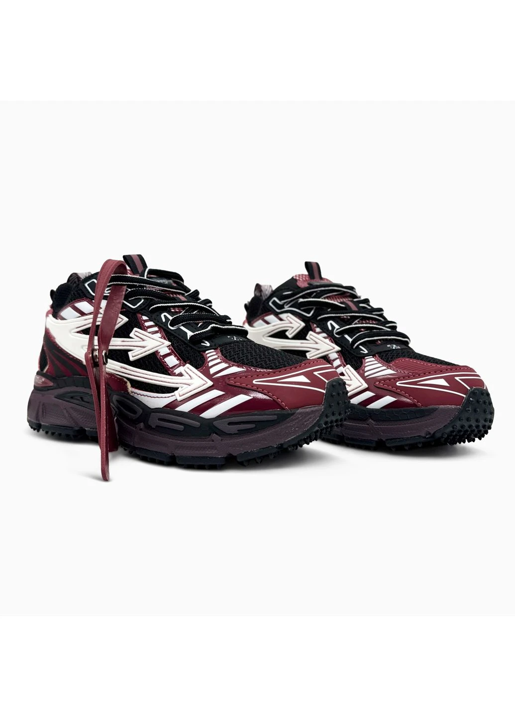 КРОСІВКИ ЖІНОЧІ OFF-WHITE BE RIGHT BACK WHITE/BURGUNDY ОФФ ВАЙТ БІЛІ No Brand білі демісезони (392018623)