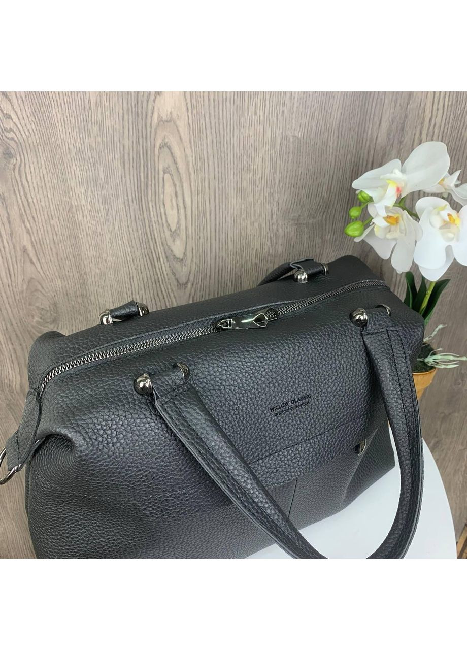 Жіноча сумка екокожа чорна велика ProDobro (363222266)