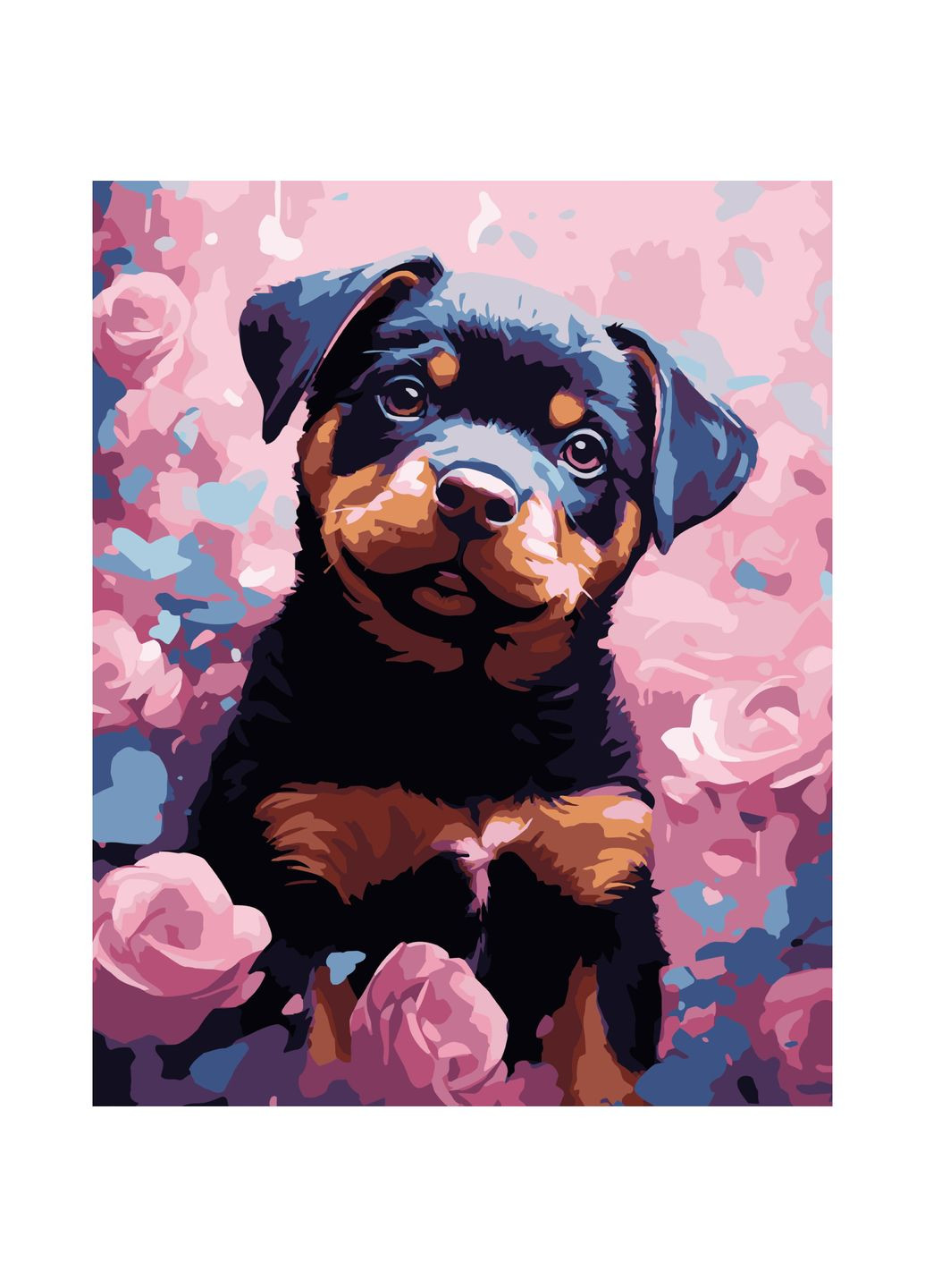 Картина по номерам "Собачка на черном фоне" см для творчества и релаксации, рисунок для взрослых. Strateg (369760961)