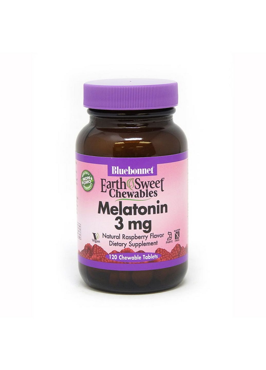 Натуральная добавка Earth Sweet Chewables Melatonin 3 mg, 120 жевательных таблеток Bluebonnet Nutrition (293340957)