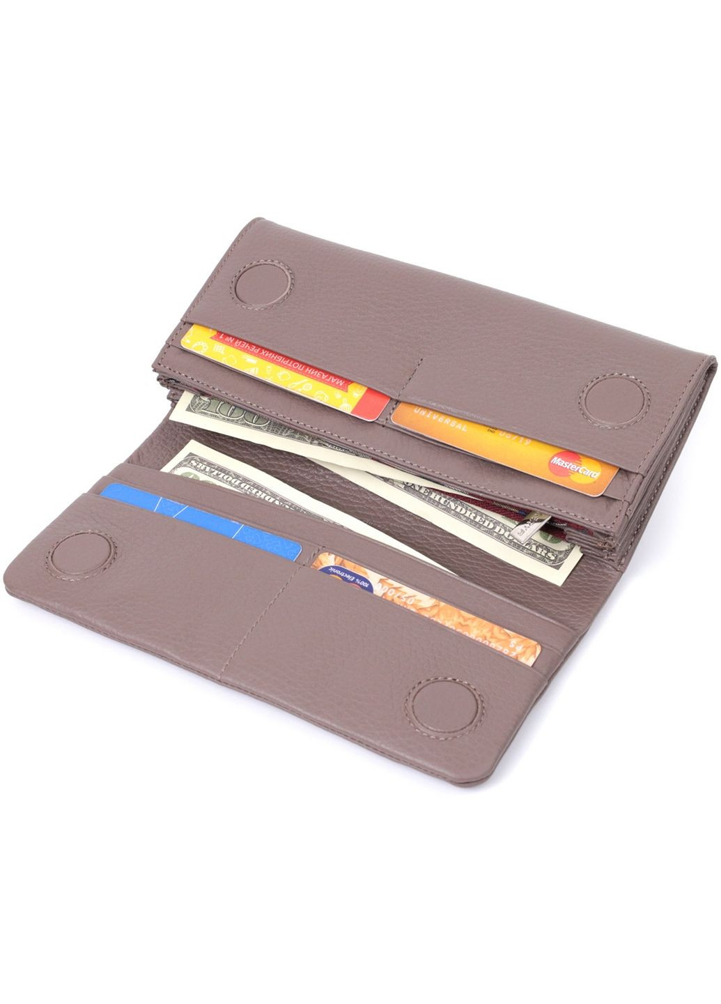 Шикарний жіночий гаманець із натуральної шкіри 19х9,5х3 см Karya (315873669)