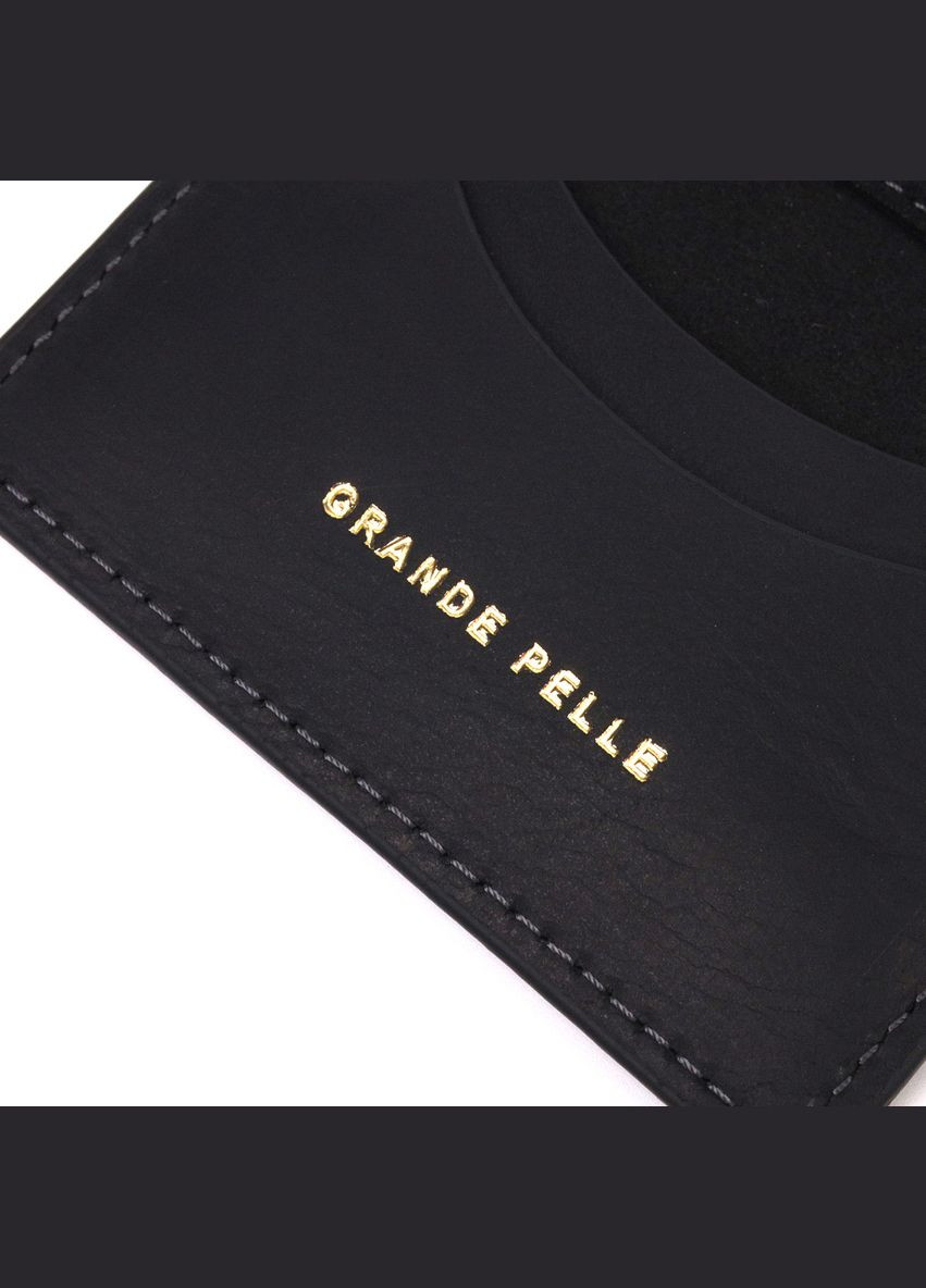 Вместительная обложка на автодокументы в винтажной коже Украина 16709 Черная Grande Pelle (331911454)