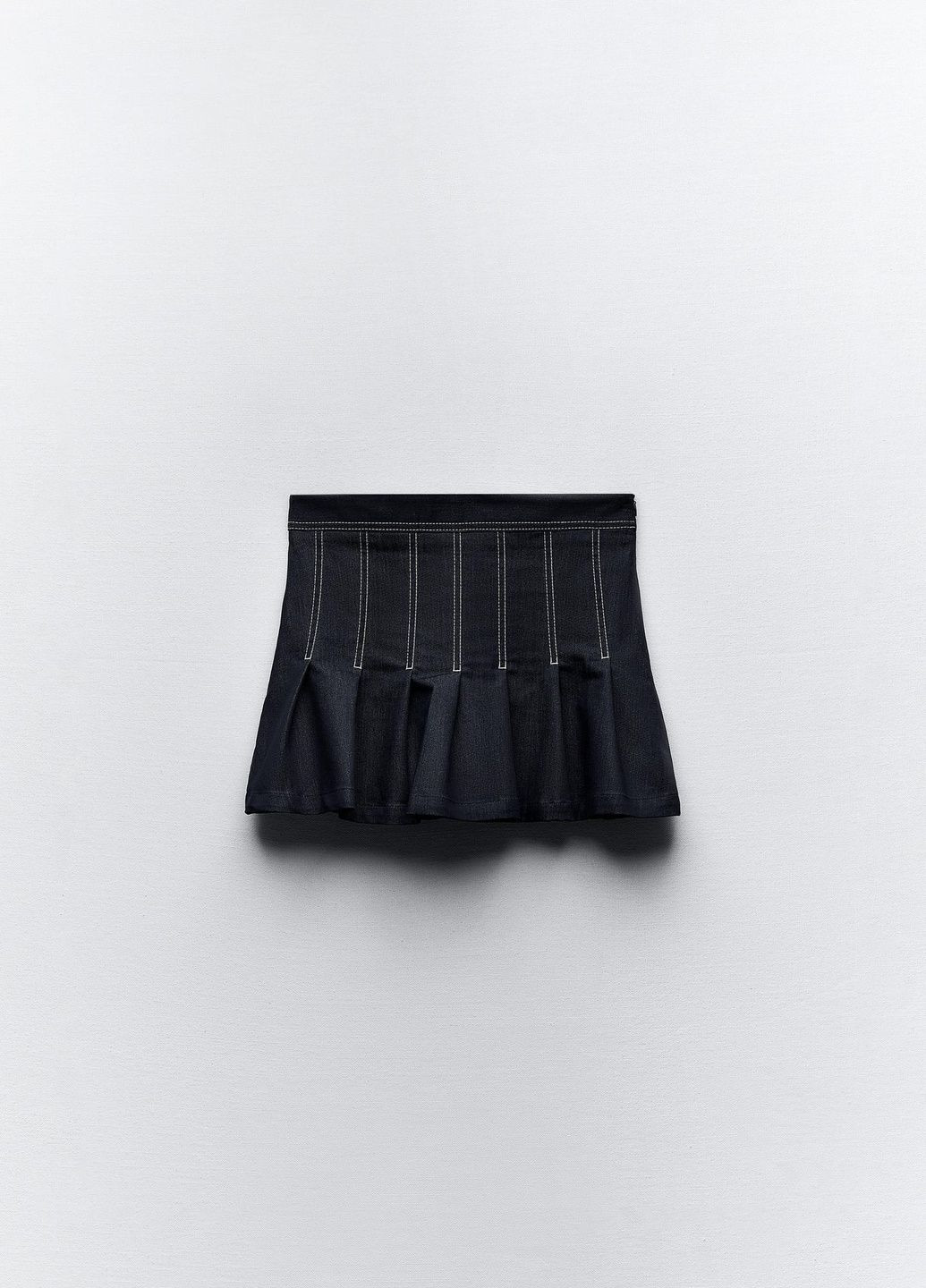 Темно-синяя повседневный однотонная юбка Zara