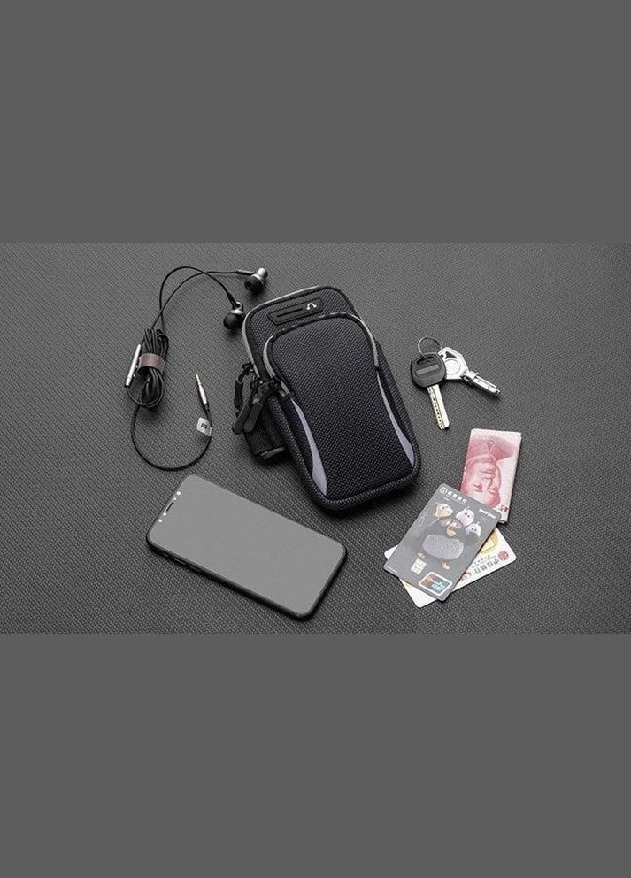 Сумка-чохол на руку для бігу CWa з 2 кишенями Чорна (K2380580) No Brand (349844488)