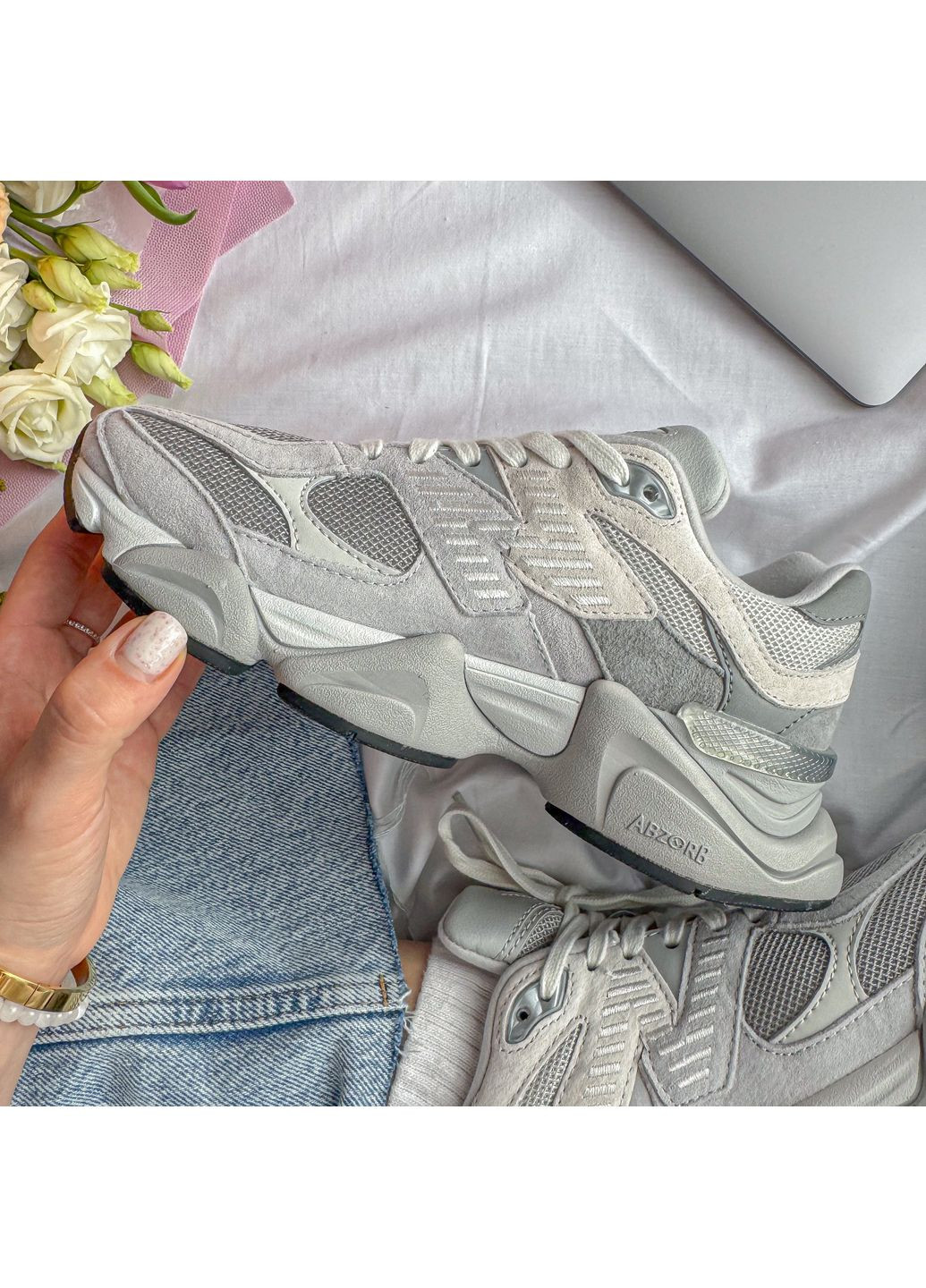 Кросівки жіночі New Balance 9060 shadow gray | Нью Беланс 9060 сірі No Brand сірі демісезони (349508258)