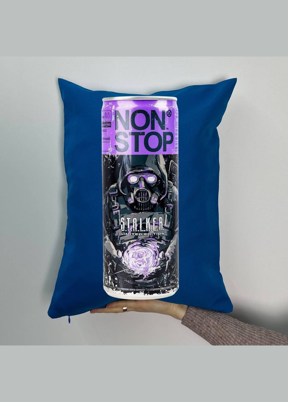 Подушка з принтом габардинова Нон стоп Сталкер, синя 35х45 (610) Hand Made (350941952)