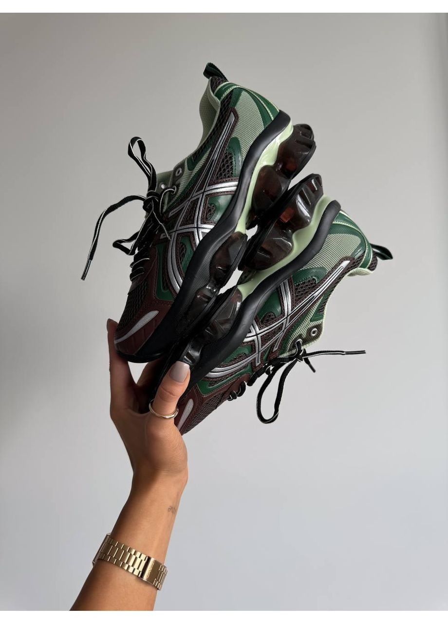 Сірі Осінні кросівки чоловічі asics gel-quantum kinetic green brown black асікс гель квантум No Brand