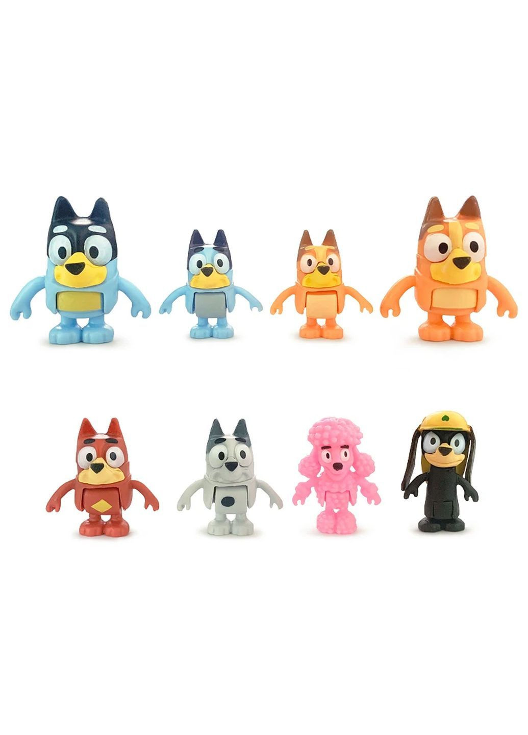 Міні фігурки «Фігурки BlueY Сімейний набір Бінго, Мама Чилі та Папа Бандит і їх друзі» 8 героїв з мультфільму No Brand (363867865)