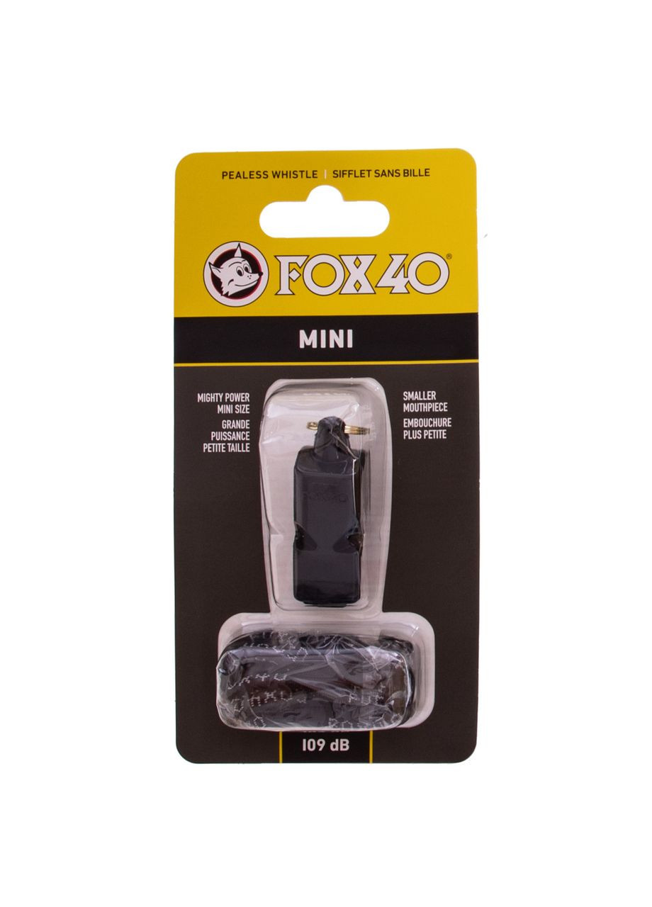 Свисток суддівський пластиковий (109dB, на шнурі, Чорний) () (FOX40-MINI_Чорний) Fox 40 (361436302)