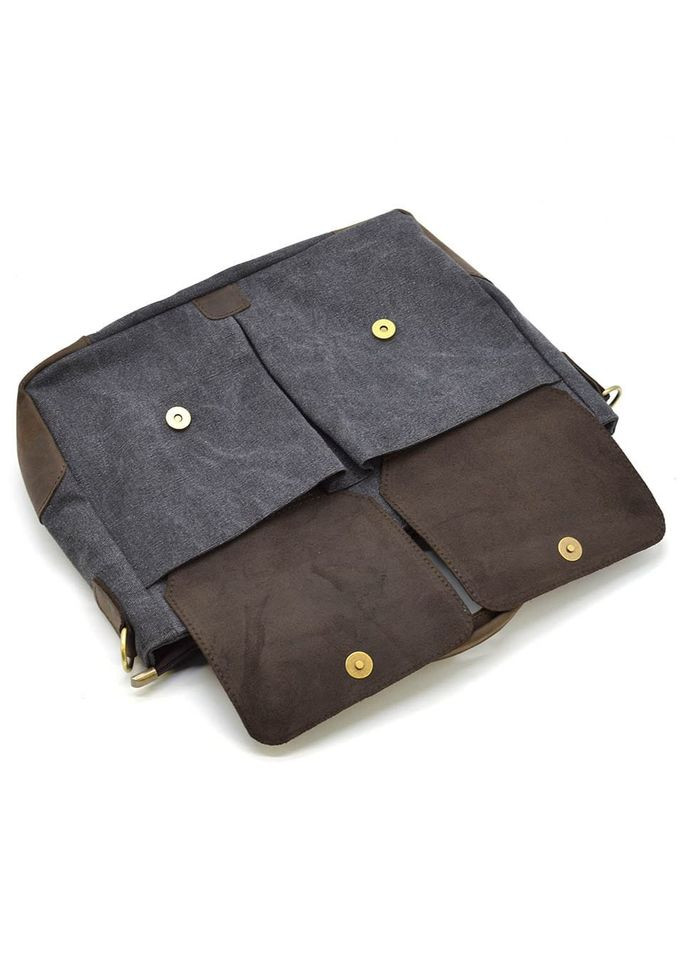 Мужская сумка из конваса и лошадиной кожи RGc-3990-3md серая TARWA (329151657)