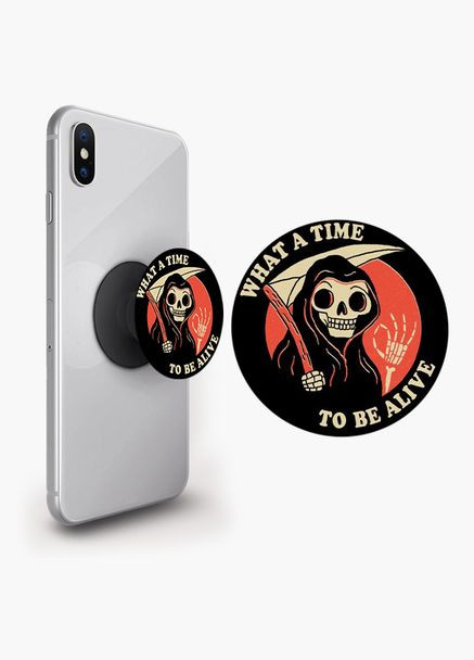 Попсокет тримач для смартфона (Popsockets) Смерть Чорний No Brand (302083575)