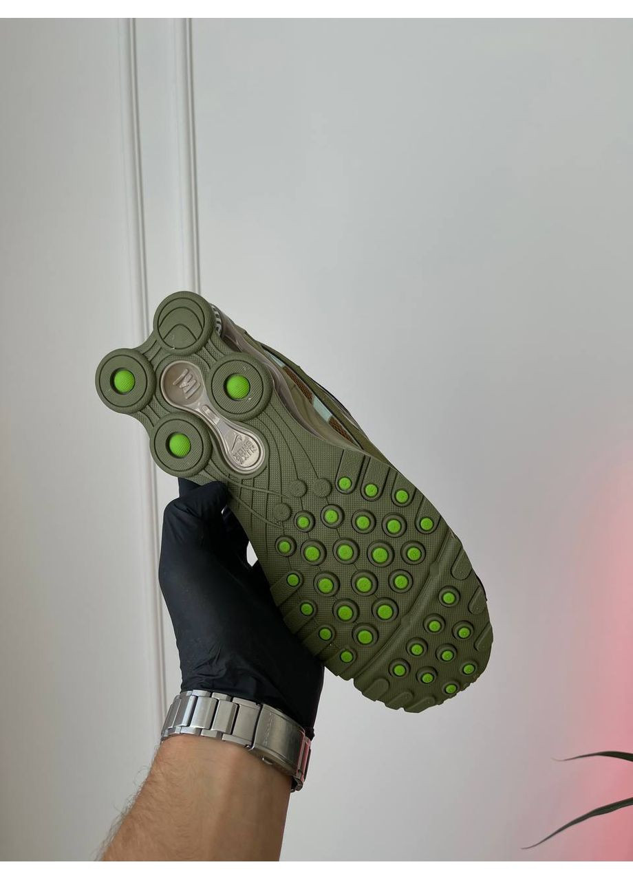 Оливковые (хаки) демисезонные кроссовки мужские и женские nike shox ride 2 sp x supreme khaki | найк шокс райд 2 сп хаки No Brand