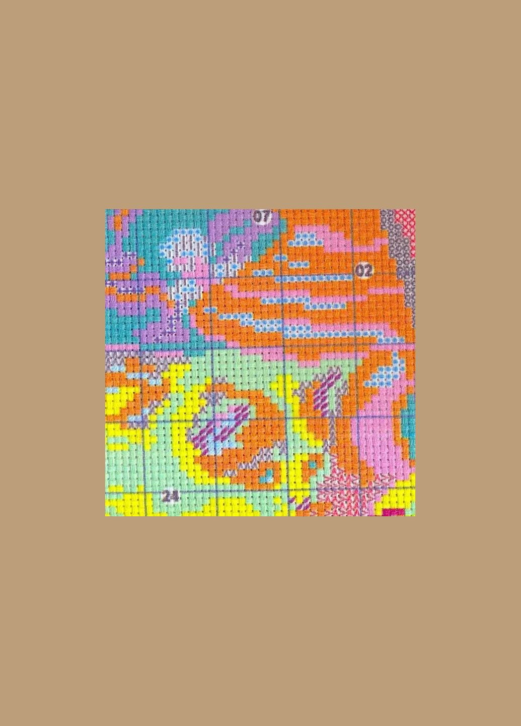 Набір для вишивання за нанесеною на канву схемою "Two little girls" . AIDA 14CT printed, 62*62 см Joy Sunday (313614262)