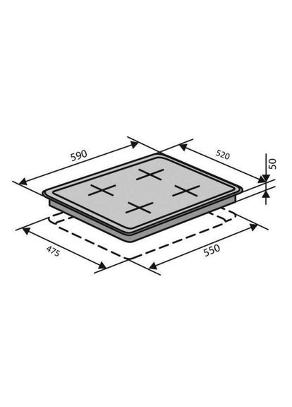 Варочная поверхность газовая HG640DA3 CS (WH) Ventolux (315028640)