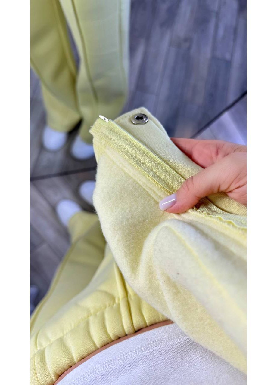 Костюм женский теплый на флисе брюки палаццо и жакет No Brand (366743974)