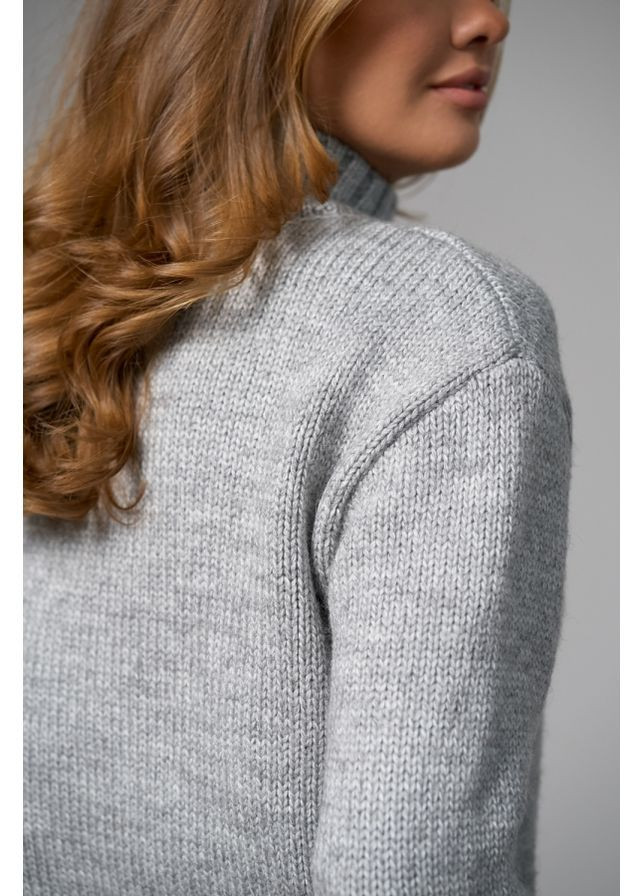 Серый свитер 2846 молоко Triko Bakh