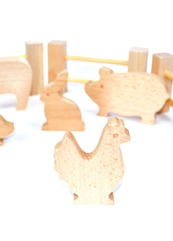 "На фермерському дворику", дерев'яний набір (145/900521) Igroteco (324423437)