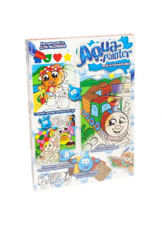 Набор креативного творчества AQP-01 "Aqua Painter" Паровоз Danko Toys (367964475)