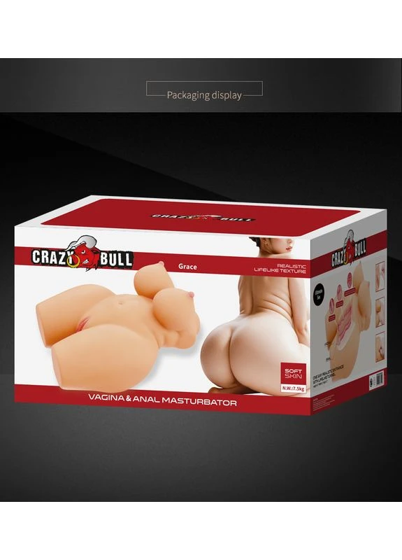 Мастурбатор-торс Grace, реалістичний, 37.5 х 24 см Crazy Bull (390385256)