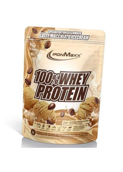 Сывороточный протеин, 100% Whey Protein, 500г (пакет) Латте макиато (29083009) Ironmaxx (322727576)