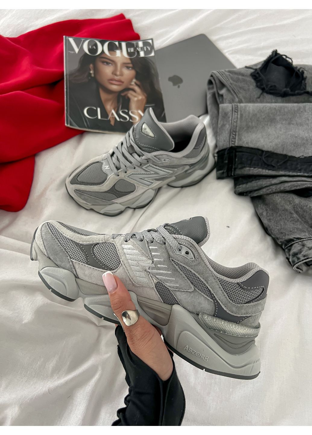 Сірі Осінні кросівки чоловічі і жіночі new balance 9060 shadow grey concrete silver | нью беланс 9060 сірі No Brand