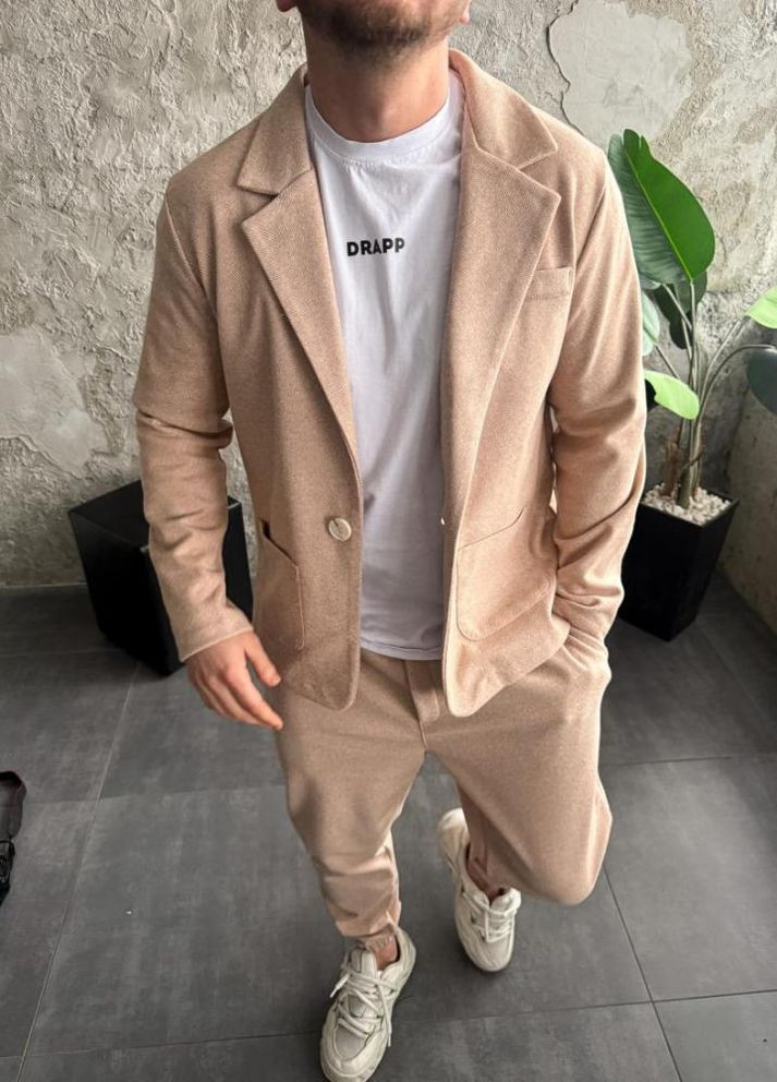 Бежевый демисезонный костюм No Brand