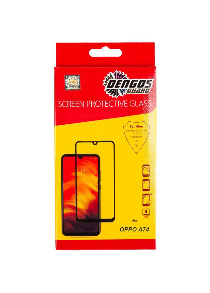Захисне скло для OPPO A74 Glass Full Glue Black (TGFG-177) DENGOS (307437131)