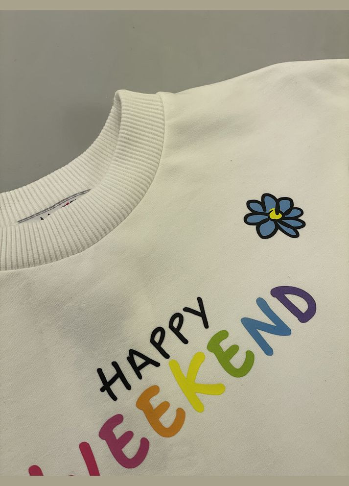 Белый демисезонный спортивный костюм для девочки Mevis