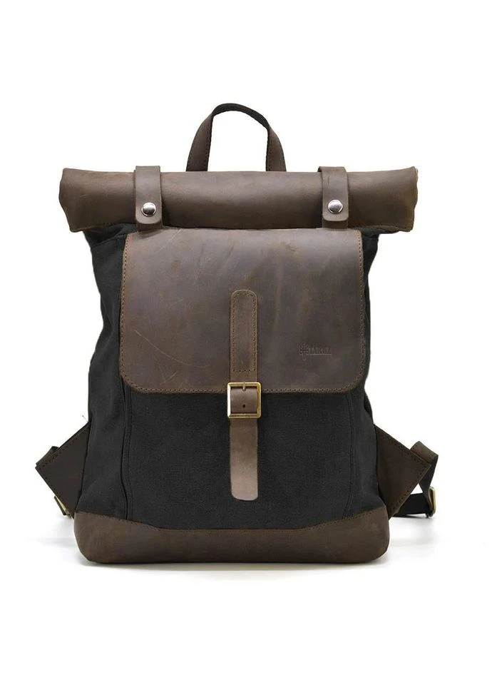 Рюкзак TARWA RCg-5191-3md из кожи и канваса серый 41×31×12 см No Brand (400882555)