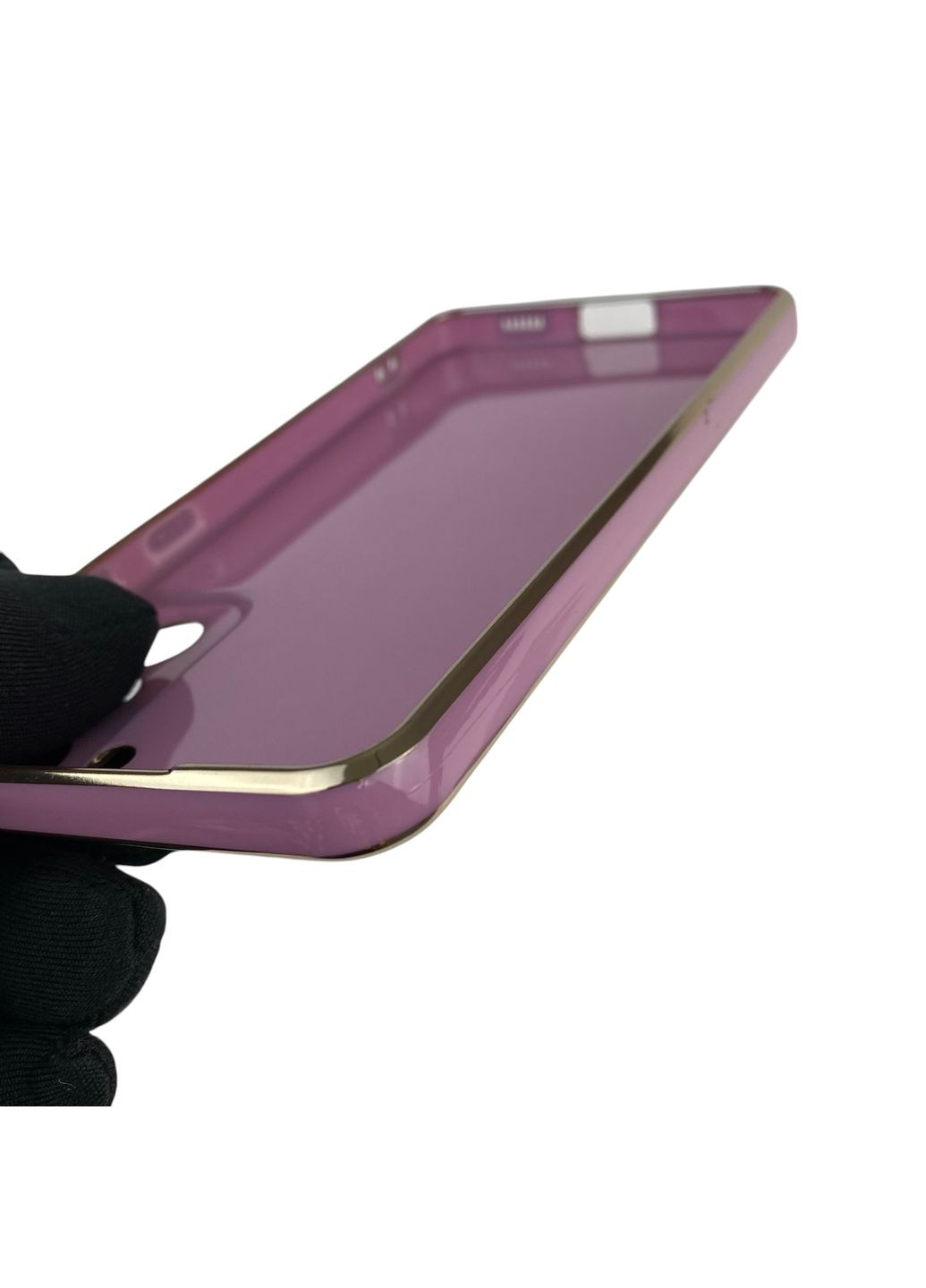 Чохол для Galaxy S21 FE (SM-G990B) з кільцем MagSafe із золотою окантовкою на самсунг с21 фе чорничний gs1 Samsung (366231991)