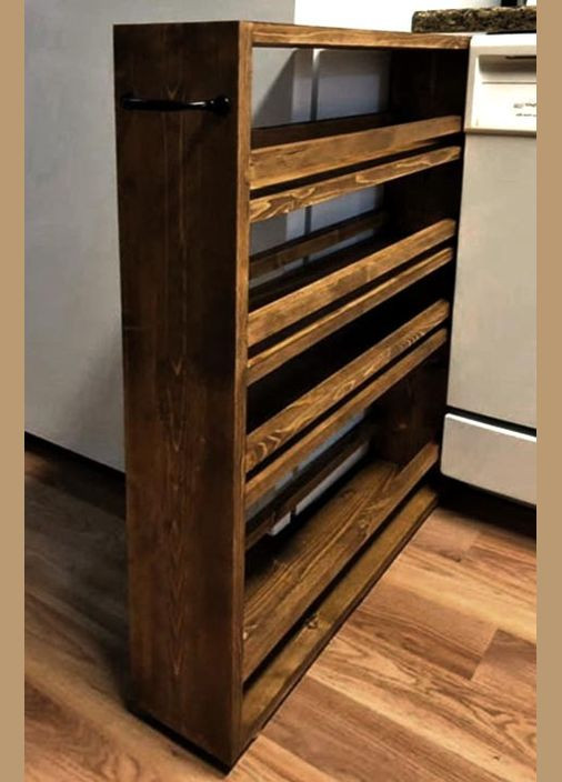 Висувний стелаж з дерева Антреза капучино (ВПХ-003309) No Brand (327845261)